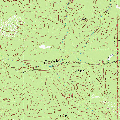 Topographic Map of Moore Creek, AZ