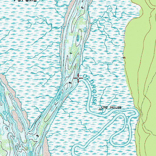 Topographic Map of Oldhouse Creek, GA