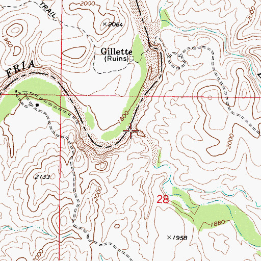 Topographic Map of Moore Gulch, AZ