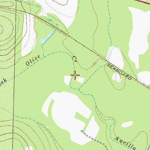 Topographic Map of Olive Creek, GA