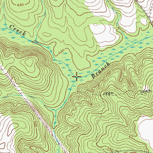 Topographic Map of Oochee Creek, GA