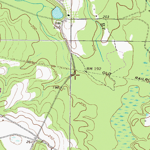 Topographic Map of Open Creek, GA
