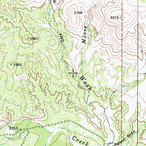 Topographic Map of Moore Wash, AZ