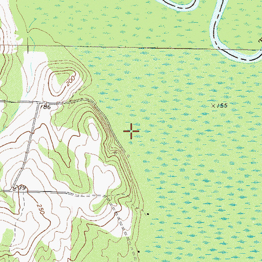 Topographic Map of Oscewichee Spring, GA