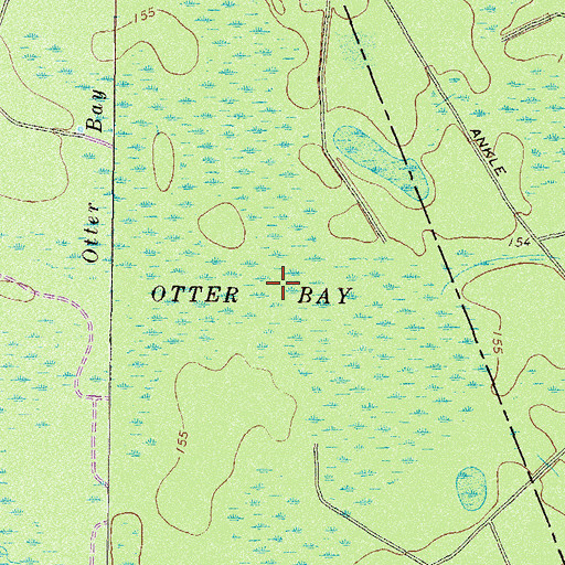 Topographic Map of Otter Bay, GA