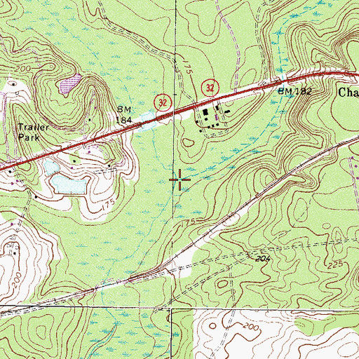 Topographic Map of Otter Creek, GA