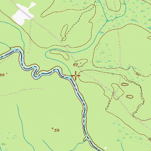 Topographic Map of Otter Hole Branch, GA