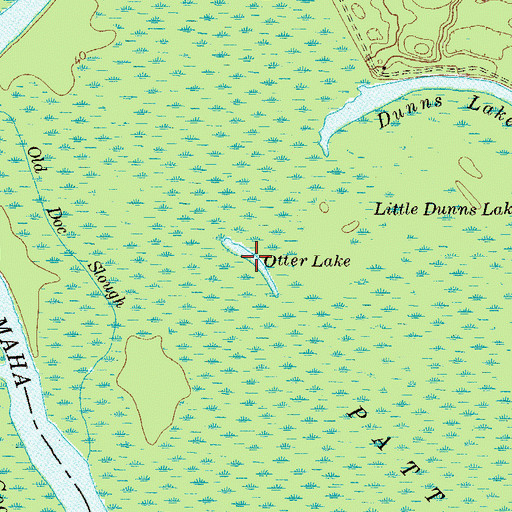 Topographic Map of Otter Lake, GA