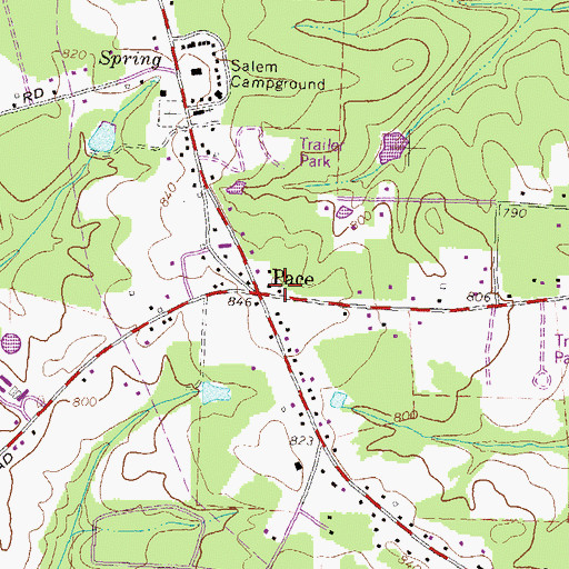 Topographic Map of Pace, GA
