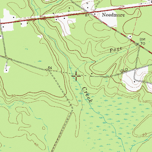 Topographic Map of Page Branch, GA