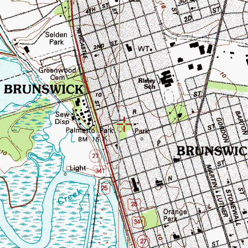 Topographic Map of Palmetto Park, GA