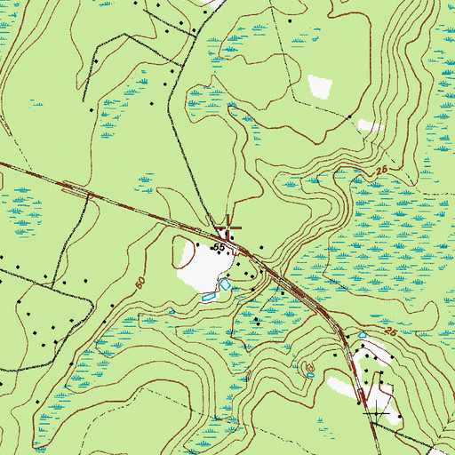 Topographic Map of Palmetto South Church, GA