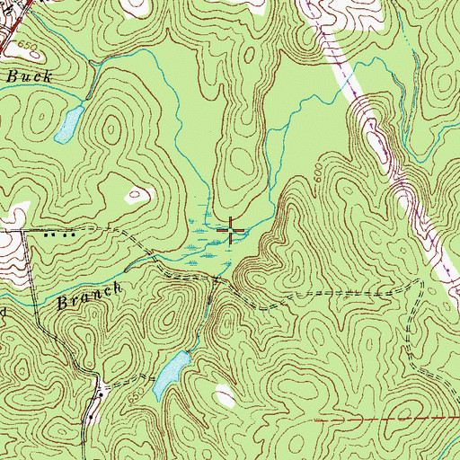 Topographic Map of Parker Branch, GA