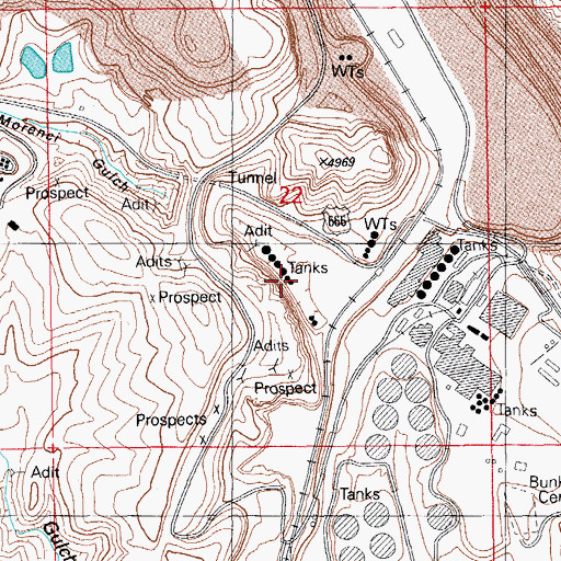 Topographic Map of Morenci Gulch, AZ