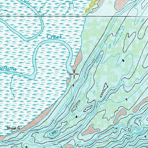 Topographic Map of Parsons Creek, GA