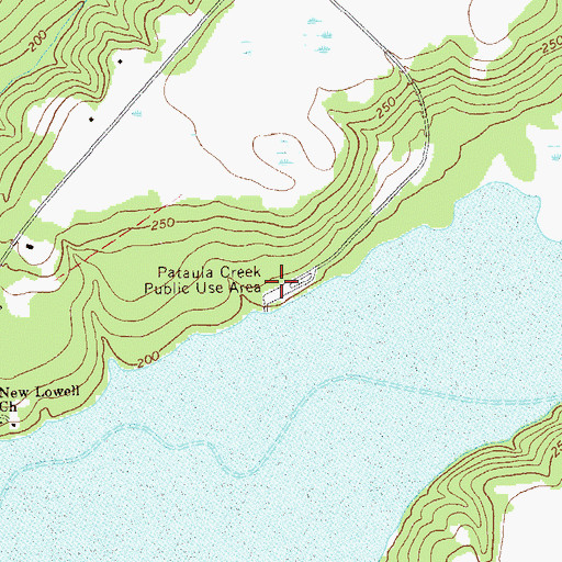 Topographic Map of Pataula Creek Public Use Area, GA
