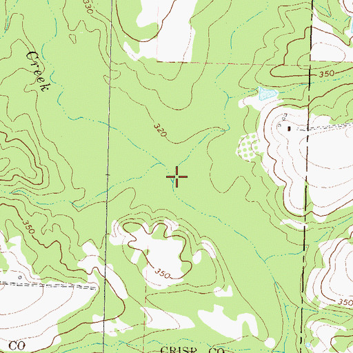 Topographic Map of Pates Branch, GA