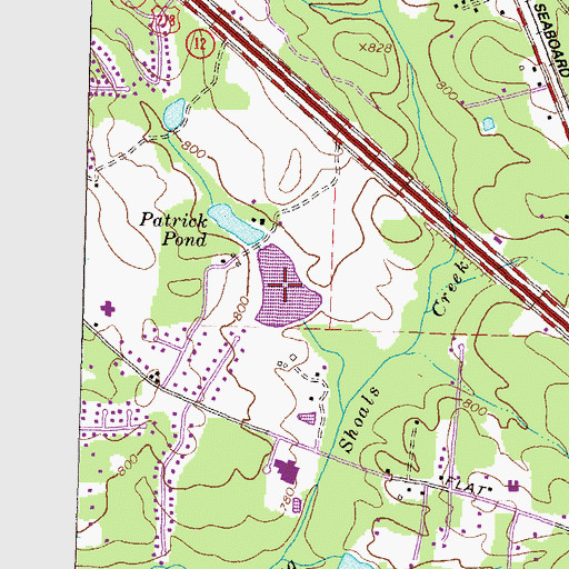 Topographic Map of Patrick Pond, GA