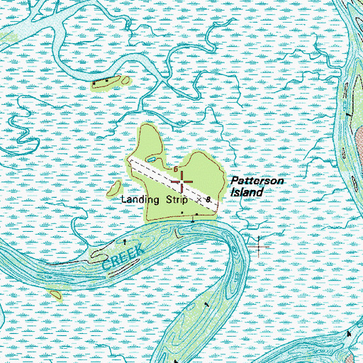 Topographic Map of Patterson Island, GA