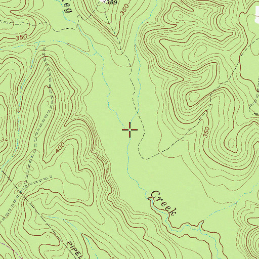 Topographic Map of Paul Creek, GA
