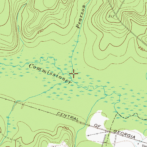 Topographic Map of Pearson Branch, GA