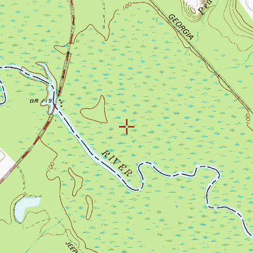 Topographic Map of Peavey Creek, GA