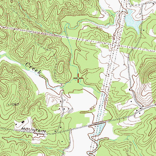 Topographic Map of Pegamore Creek, GA