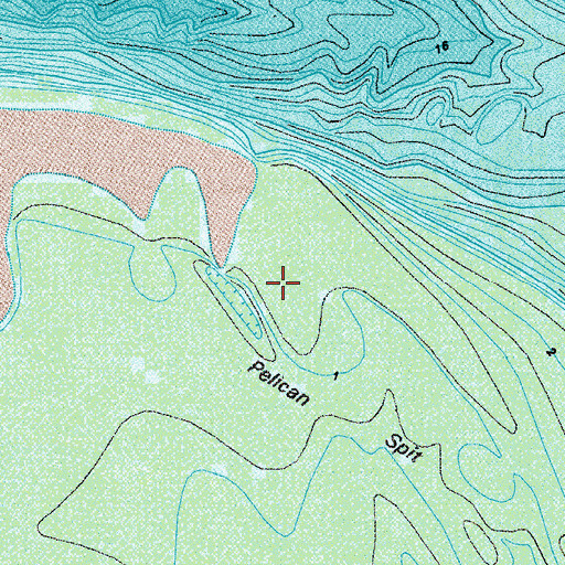 Topographic Map of Pelican Spit, GA