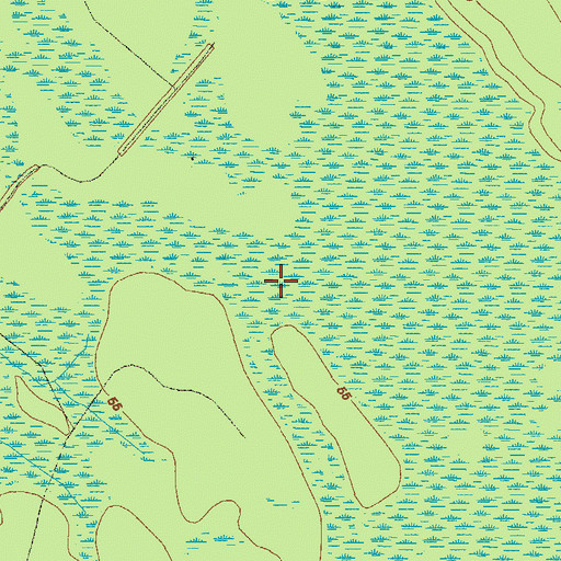 Topographic Map of Penholoway Bay, GA