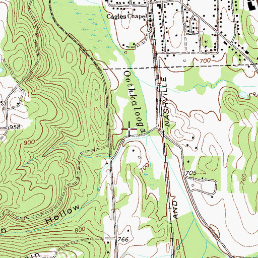 Topographic Map of Penn Hollow, GA