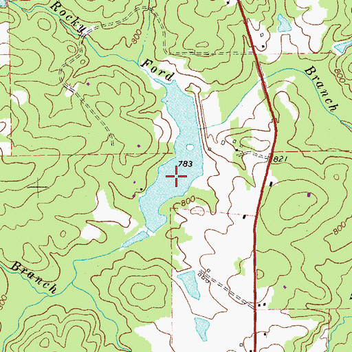 Topographic Map of Peoples Branch, GA