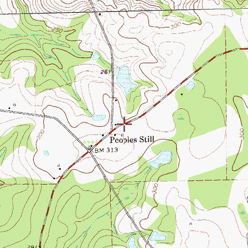 Topographic Map of Peoples Still, GA
