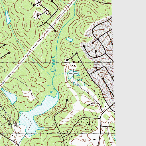 Topographic Map of Lake Perrin, GA