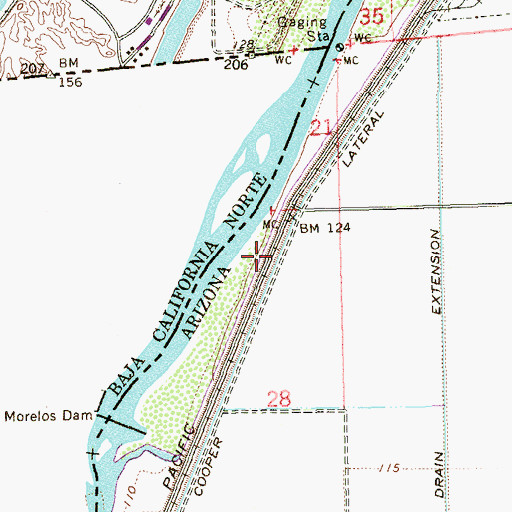 Topographic Map of Cooper Lateral, AZ