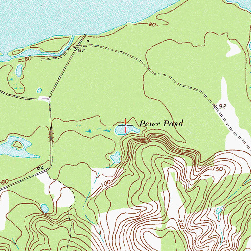 Topographic Map of Peter Pond, GA
