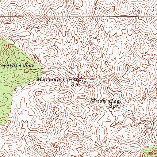 Topographic Map of Bear Spring, AZ