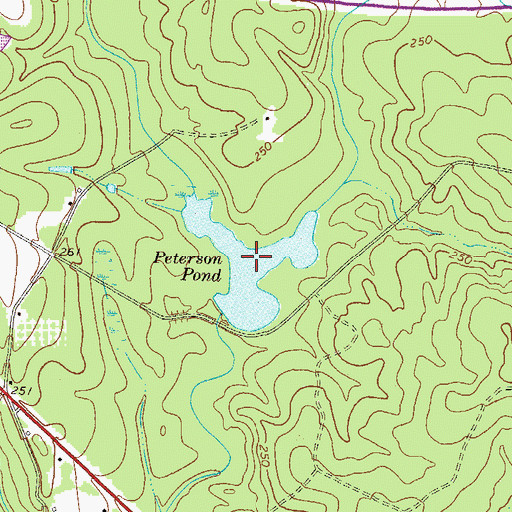 Topographic Map of Peterson Pond, GA