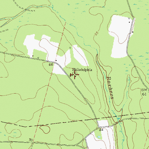 Topographic Map of Philadelphia Church, GA
