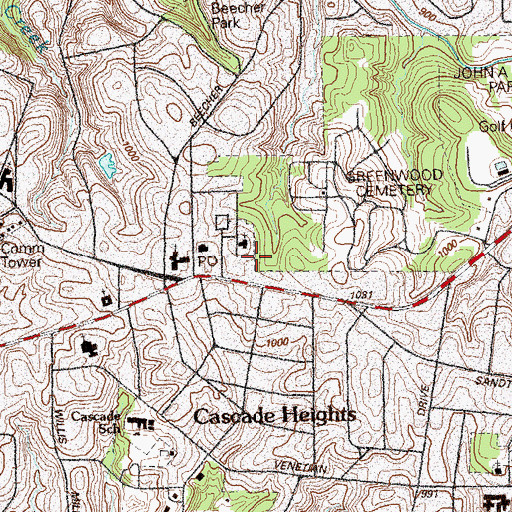Topographic Map of Philadelphia School, GA