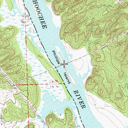 Topographic Map of Phillips Island, GA