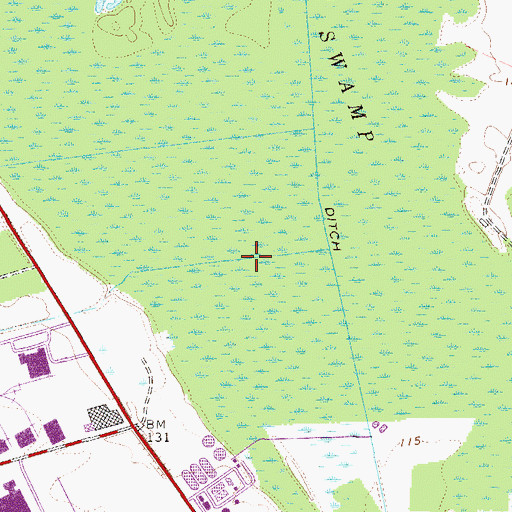 Topographic Map of Phinizy Swamp, GA