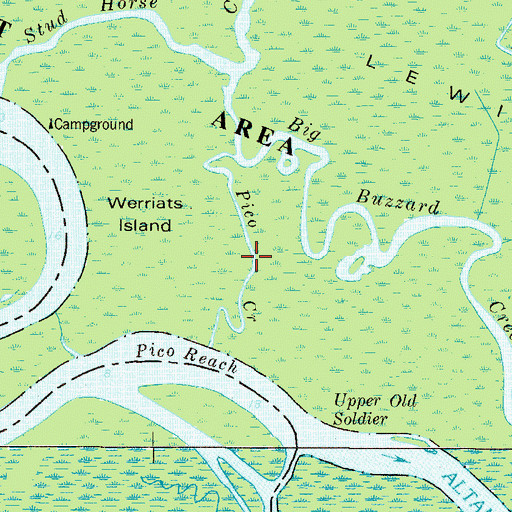 Topographic Map of Pico Creek, GA