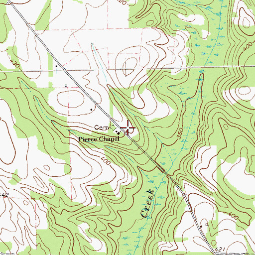 Topographic Map of Pierce Chapel, GA
