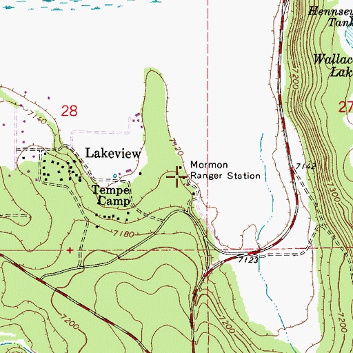 Topographic Map of Mormon Ranger Station, AZ