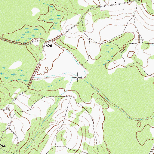 Topographic Map of Pine Creek, GA