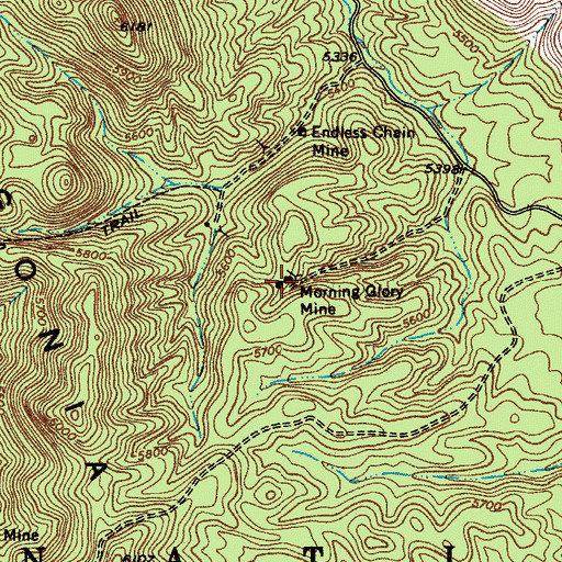 Topographic Map of Morning Glory Mine, AZ