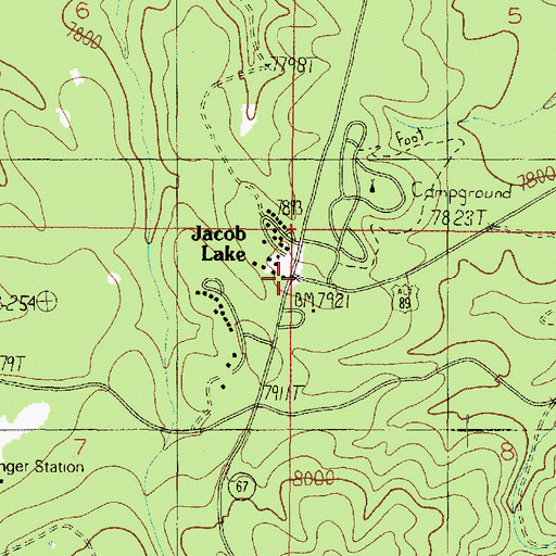 Topographic Map of Cooper Ridge, AZ
