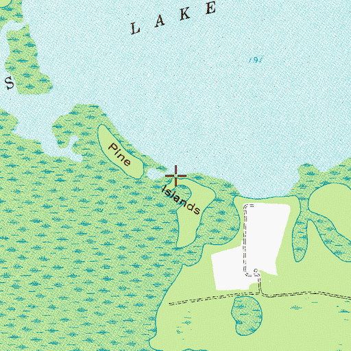 Topographic Map of Pine Islands, GA