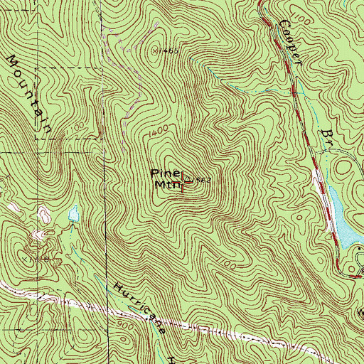 Topographic Map of Pine Mountain, GA