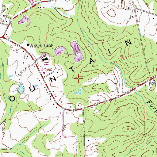 Topographic Map of Pine Mountain Valley, GA